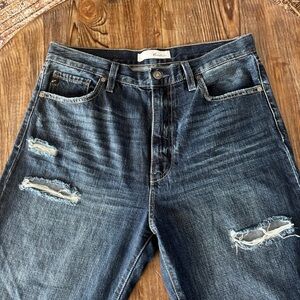 Kancan Women’s Relaxed Blue Distressed Jeans Size 28